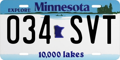 MN license plate 034SVT
