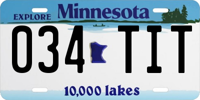 MN license plate 034TIT