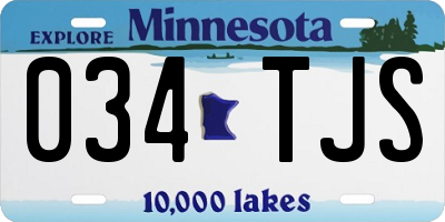 MN license plate 034TJS