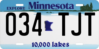 MN license plate 034TJT