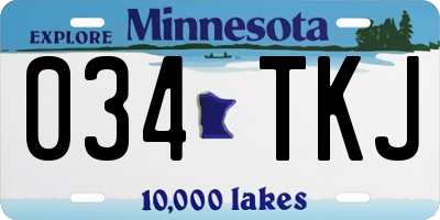 MN license plate 034TKJ