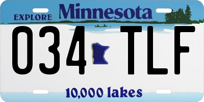 MN license plate 034TLF