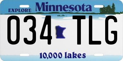 MN license plate 034TLG