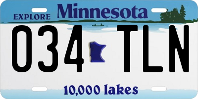 MN license plate 034TLN
