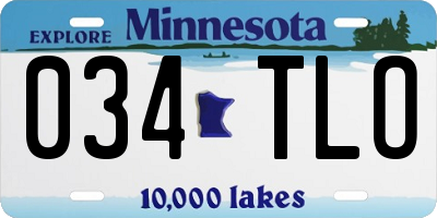 MN license plate 034TLO