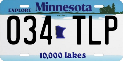 MN license plate 034TLP