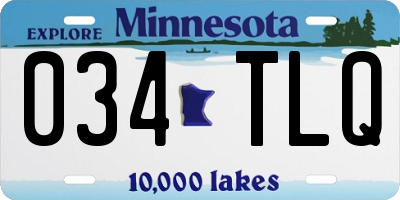 MN license plate 034TLQ