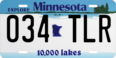 MN license plate 034TLR