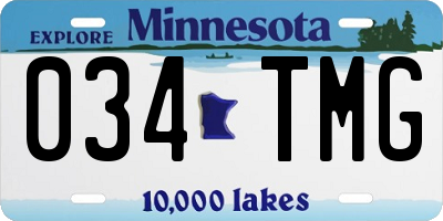 MN license plate 034TMG