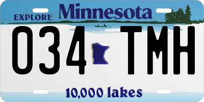 MN license plate 034TMH