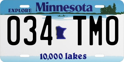 MN license plate 034TMO