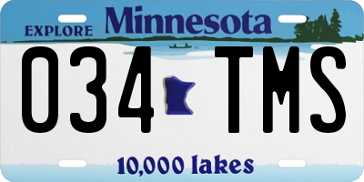 MN license plate 034TMS