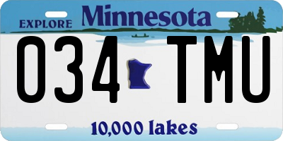 MN license plate 034TMU