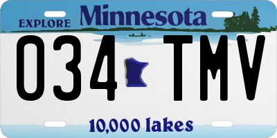 MN license plate 034TMV