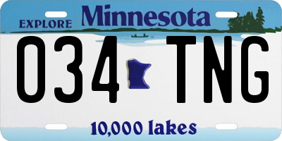 MN license plate 034TNG