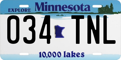 MN license plate 034TNL