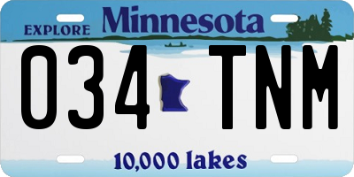MN license plate 034TNM