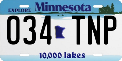 MN license plate 034TNP