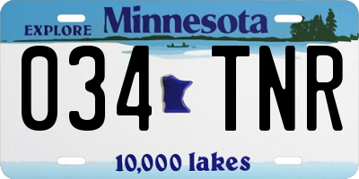 MN license plate 034TNR