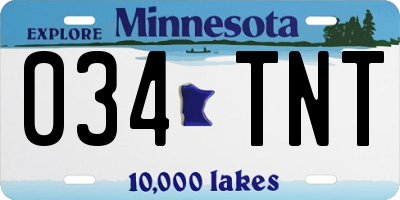MN license plate 034TNT
