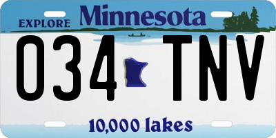 MN license plate 034TNV