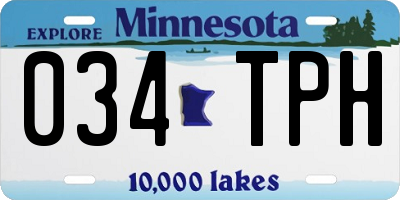 MN license plate 034TPH