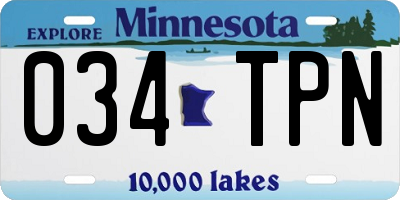MN license plate 034TPN