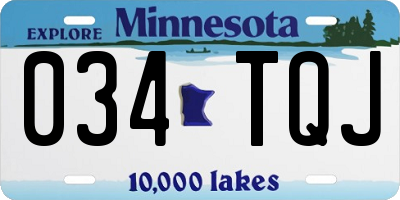 MN license plate 034TQJ