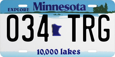 MN license plate 034TRG