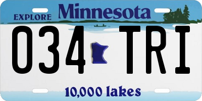 MN license plate 034TRI