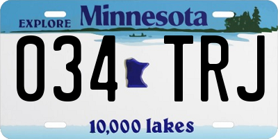 MN license plate 034TRJ