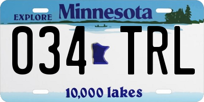 MN license plate 034TRL