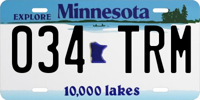 MN license plate 034TRM