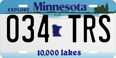 MN license plate 034TRS