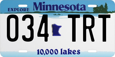 MN license plate 034TRT