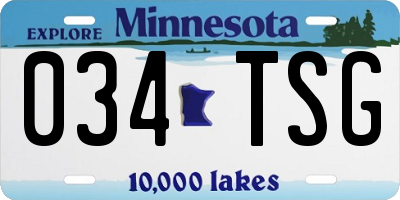 MN license plate 034TSG