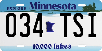 MN license plate 034TSI