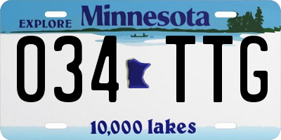 MN license plate 034TTG