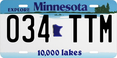 MN license plate 034TTM