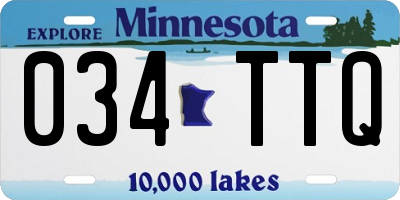 MN license plate 034TTQ