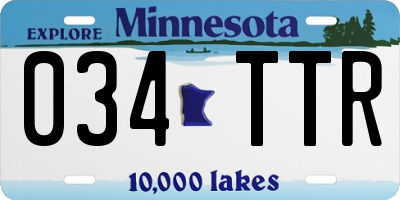 MN license plate 034TTR