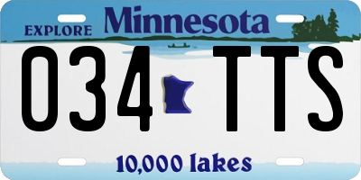 MN license plate 034TTS