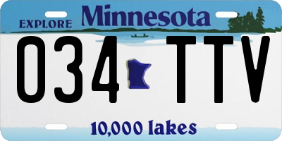 MN license plate 034TTV