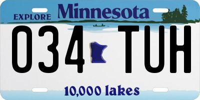 MN license plate 034TUH
