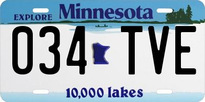 MN license plate 034TVE