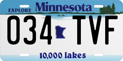 MN license plate 034TVF