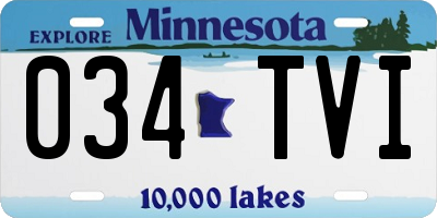 MN license plate 034TVI