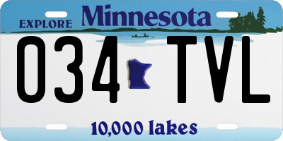 MN license plate 034TVL