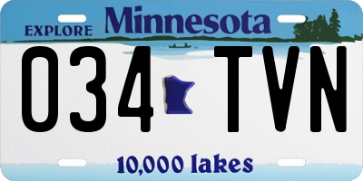 MN license plate 034TVN
