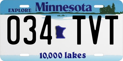 MN license plate 034TVT